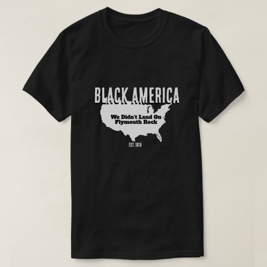 Black America/Plymouth Rock (dubbelzijdig) T-shirt (Design voorkant)