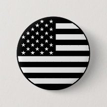Black American Flag Button