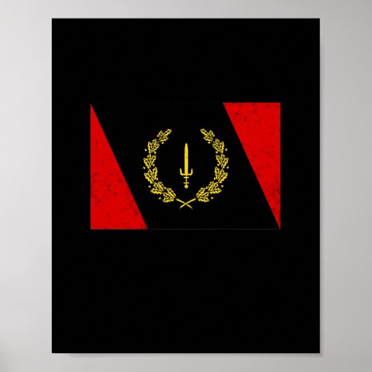 Black American Heritage Flag 1967 Afrikaans-Amerik Poster (Voorkant)