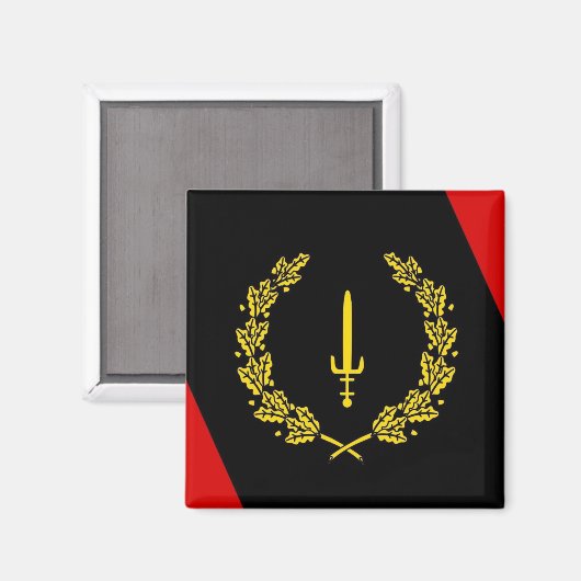 Black American Heritage Flag Magnet (Voorkant / Achterkant)