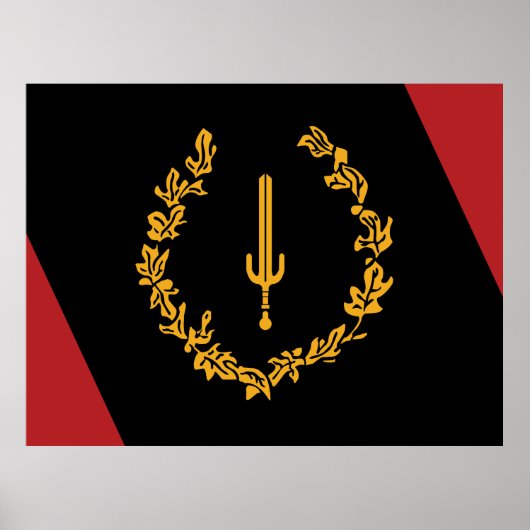 Black American Heritage Flag Poster (Voorkant)