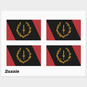 Black American Heritage Flag Rechthoekige Sticker