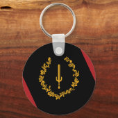 Black American Heritage Flag  Sleutelhanger (Achterkant)