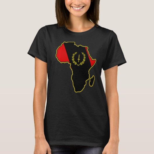 Black American Heritage Vlag Afrika T-shirt (Voorkant)