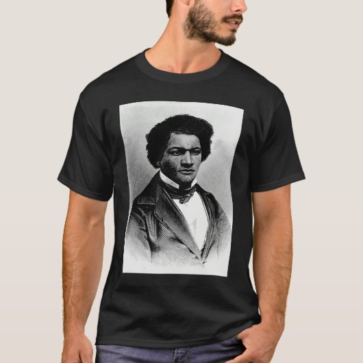 Black American History Frederick Douglass Black Hi T-shirt (Voorkant)