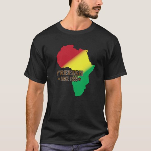 Black American History June Freeish 1865 African T-shirt (Voorkant)