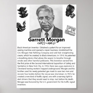 Black American History Poster - Garrett Morgan
