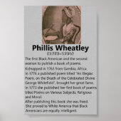 Black American History Poster - Phillis Wheatley (Voorkant)