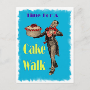 Black Americana CAKE WALK Briefkaart