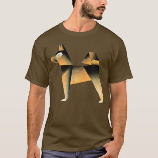Black amp Tan Shiba Inu Origami T-shirt