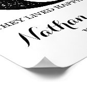 Black Ampersand gelukkig ooit na huwelijksdatum Poster (Hoek)