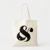 Black Ampersand Tote Bag (Voorkant)