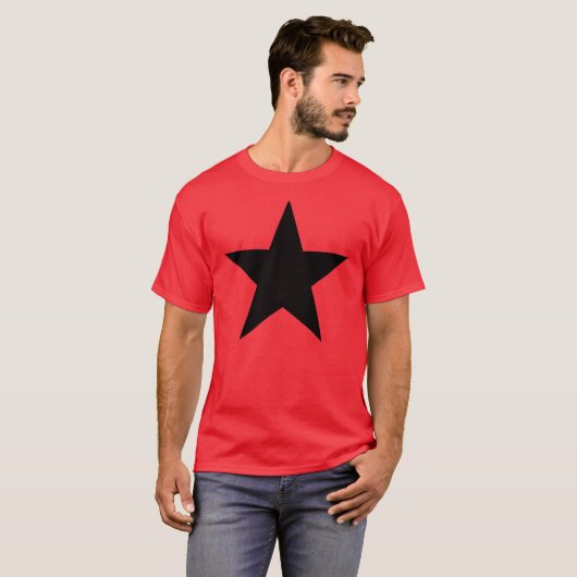Black Anarchy Star (klassisch) T-shirt (Voorkant volledig)