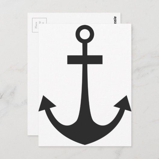 Black Anchor Briefkaart (Voorkant / Achterkant)