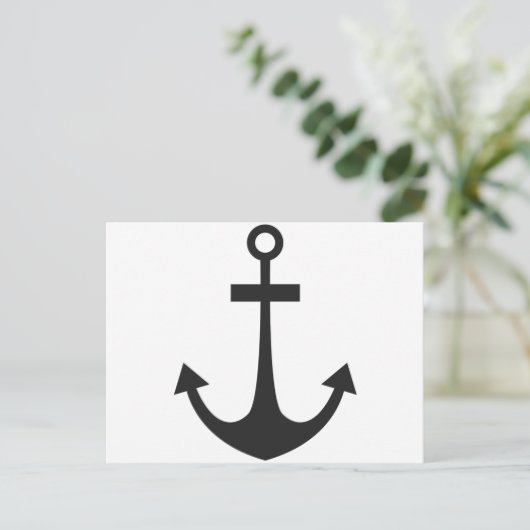 Black Anchor Briefkaart (Staand voorkant)