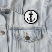 Black Anchor Double Rope Ronde Button 5,7 Cm (In situ)