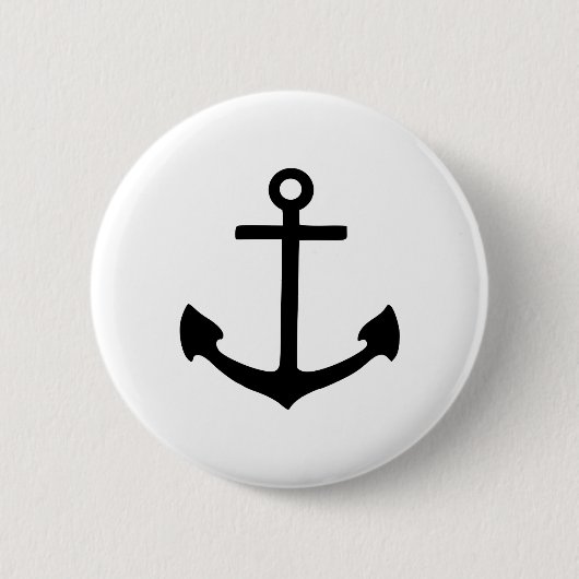 Black Anchor Ronde Button 5,7 Cm (Voorkant)