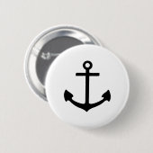 Black Anchor Ronde Button 5,7 Cm (Voorkant /achterkant)