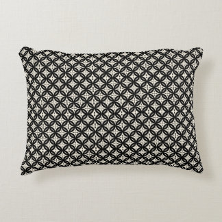 Black and Beige Accent Pillow Accent Kussen