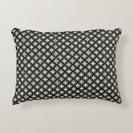 Black and Beige Accent Pillow Kussen