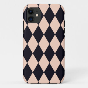 Black and Beige Argyle Diamond Stripe Pattern Case-Mate iPhone Case