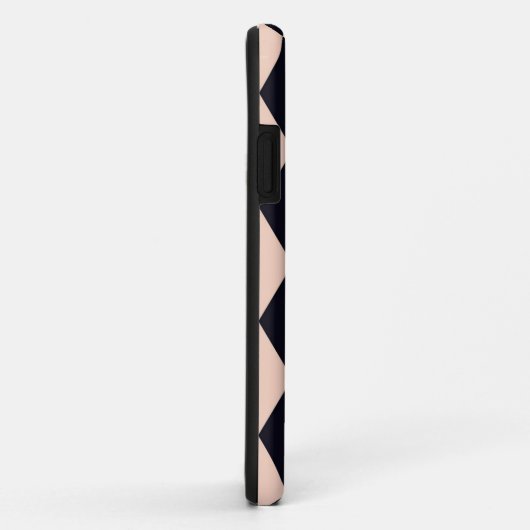 Black and Beige Argyle Diamond Stripe Pattern Case-Mate iPhone Case (Achterkant/rechts)