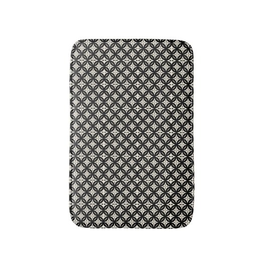 Black and Beige Bath Mat (Voorkant Verticaal)