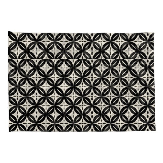 Black and Beige Pillowcase Kussensloop (Achterkant-Rechts)