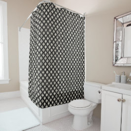 Black and Beige Shower Curtain Douchegordijn