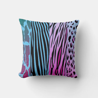 Black And Blue Animal Printed Zebra Stripe Pillow Kussen