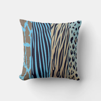 Black And Blue Animal Printed Zebra Stripe Pillow Kussen