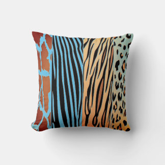Black And Blue Animal Printed Zebra Stripe Pillow Kussen