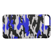 Black and Blue Camo - iPhone 7 hoesje (Achterkant (Horizontaal))