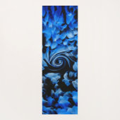 Black and Blue Fluid Abstract  Yogamat (Achterkant)