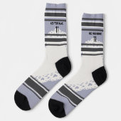 Black and blue & orange - Name Number Socks Sokken (Links)