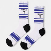 Black and blue & orange - Name Number Socks Sokken (Links)
