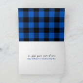Black and Blue Pset Step Pap Birthday Kaart (Binnen)