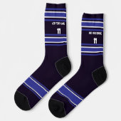 Black and Blue Sport Jersey - Name Number Socks Sokken (Links)