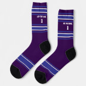 Black and Blue Sport Jersey - Name Number Socks Sokken (Links)