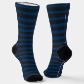 Black and blue stripes with your initials sokken (Gebogen)
