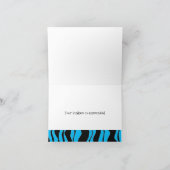 Black and Blue Zebra Stripe Bedankt (Binnen)