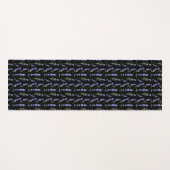 Black And Botanical Floral Purple Lavender Pattern Yogamat (Voorkant (horizontaal))