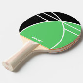 Black and Bright Green Personalized Tafeltennisbatje (Voorkant Gekanteld)