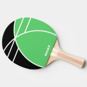 Black and Bright Green Personalized Tafeltennisbatje (Zijkant)