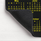 Black and Bright Yellow 2026 Calendar Muismat (Hoek)