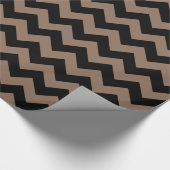 Black and Brown Chevron Pattern Cadeaupapier (Hoek)