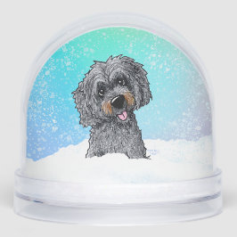 Black and Brown Goldendoodle  Sneeuwbol