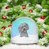 Black and Brown Goldendoodle  Sneeuwbol (Kerstmis)