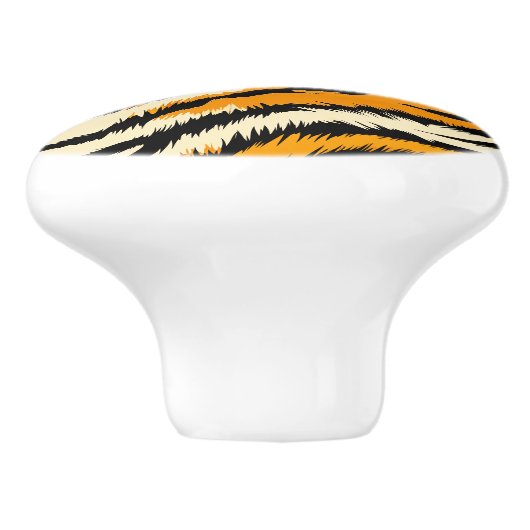 Black and Brown Tiger Stripes Pattern Keramische Knop (Zijkant)