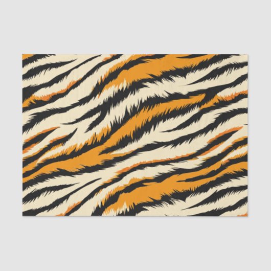 Black and Brown Tiger Stripes Pattern Tissuepapier (Voorkant)